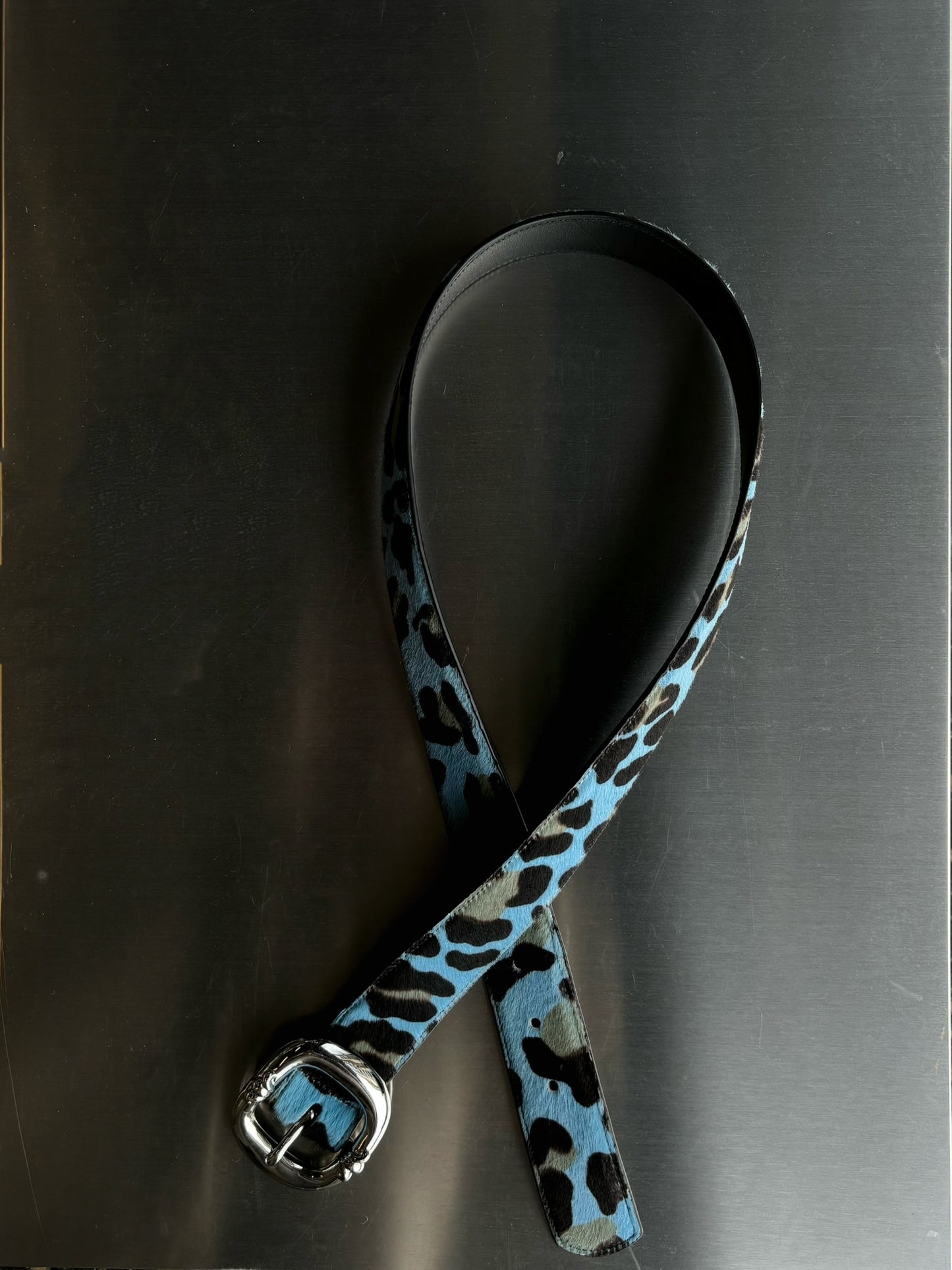 Chrome Hearts St. Barth Exclusive Blue Leopard Pony hair Gusnliger