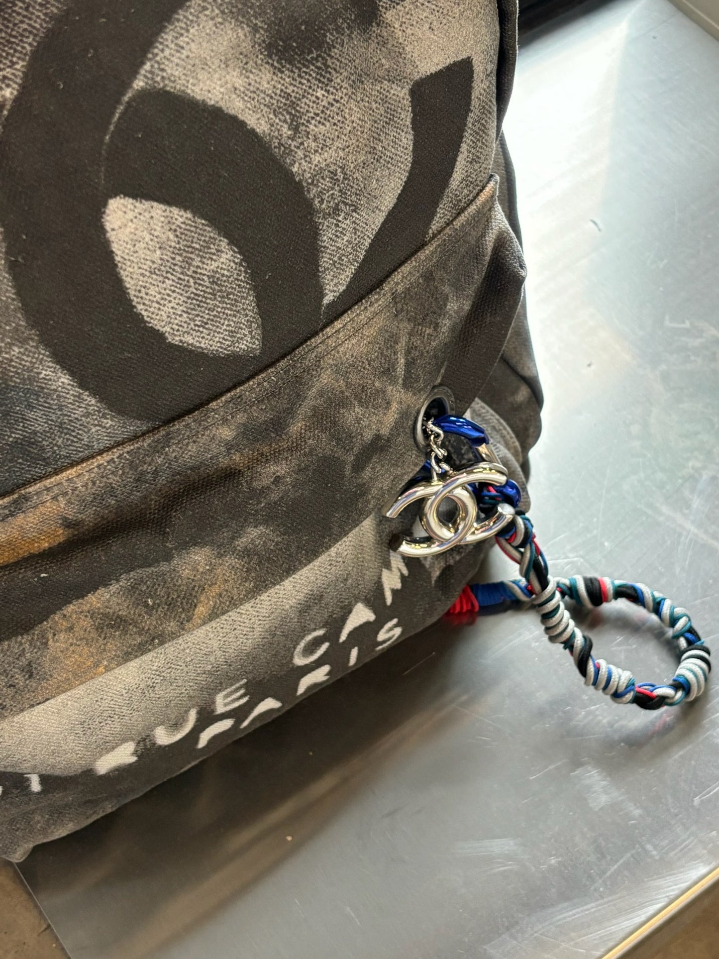 Chanel 2014 Canvas Graffiti Art School Backpack