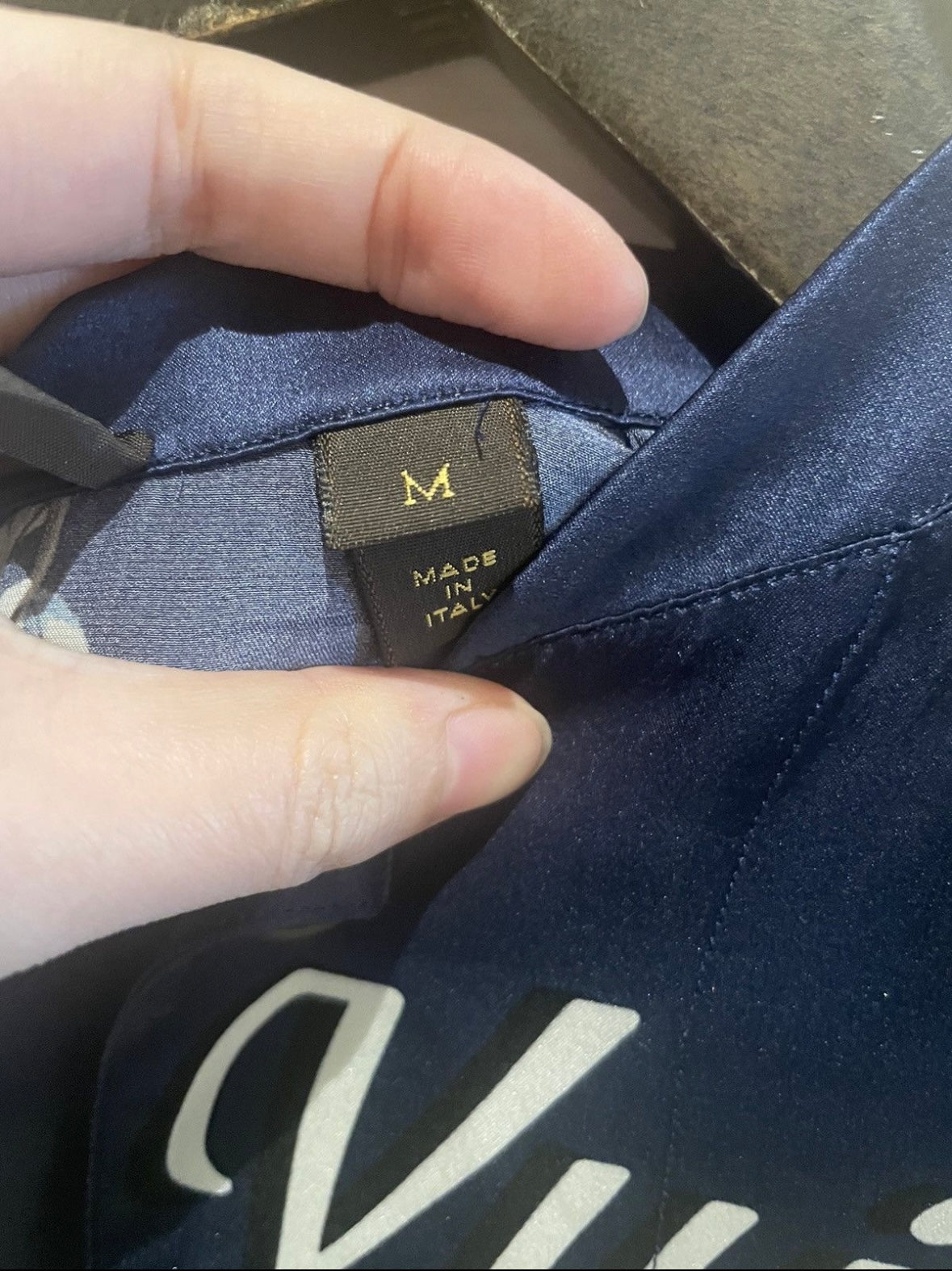 Louis Vuitton SS16 Blue Panther Silk Shirt