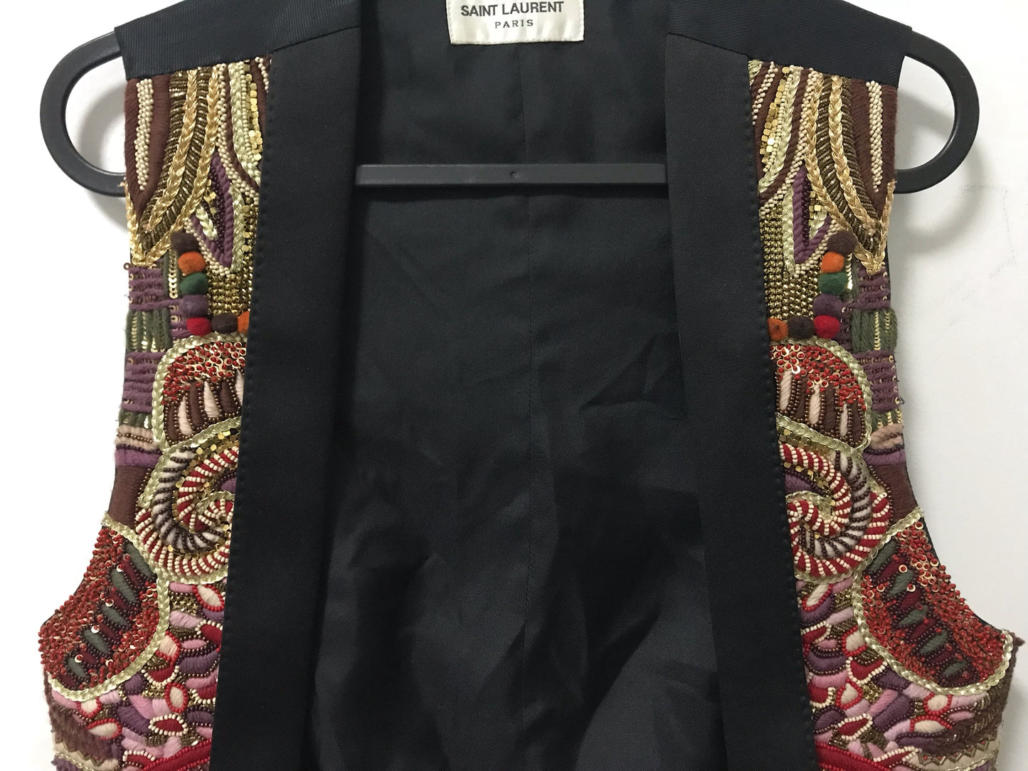 Saint Laurent SS15 sequins western vest