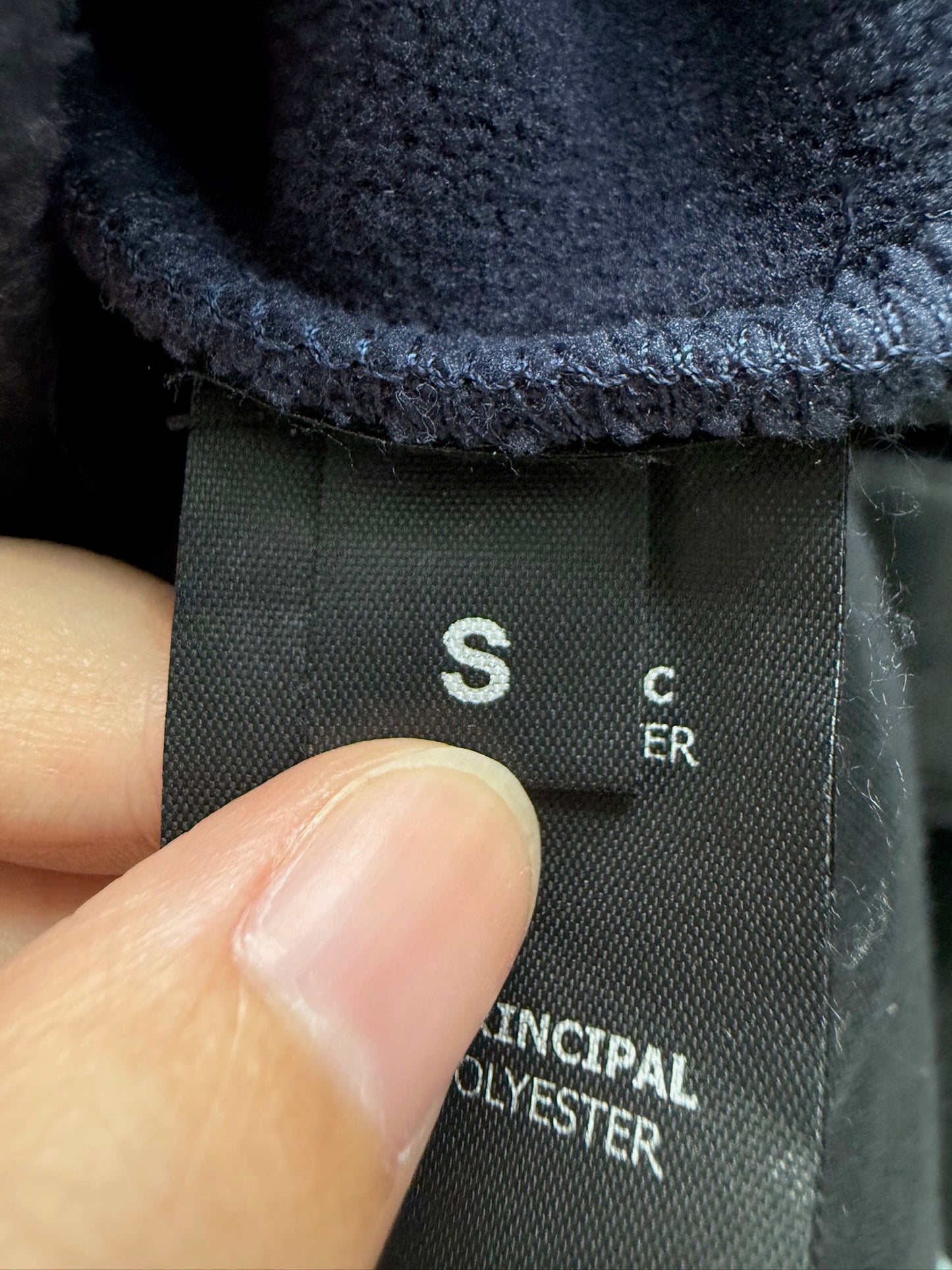 Vetements navy grip fleece bullet zip up