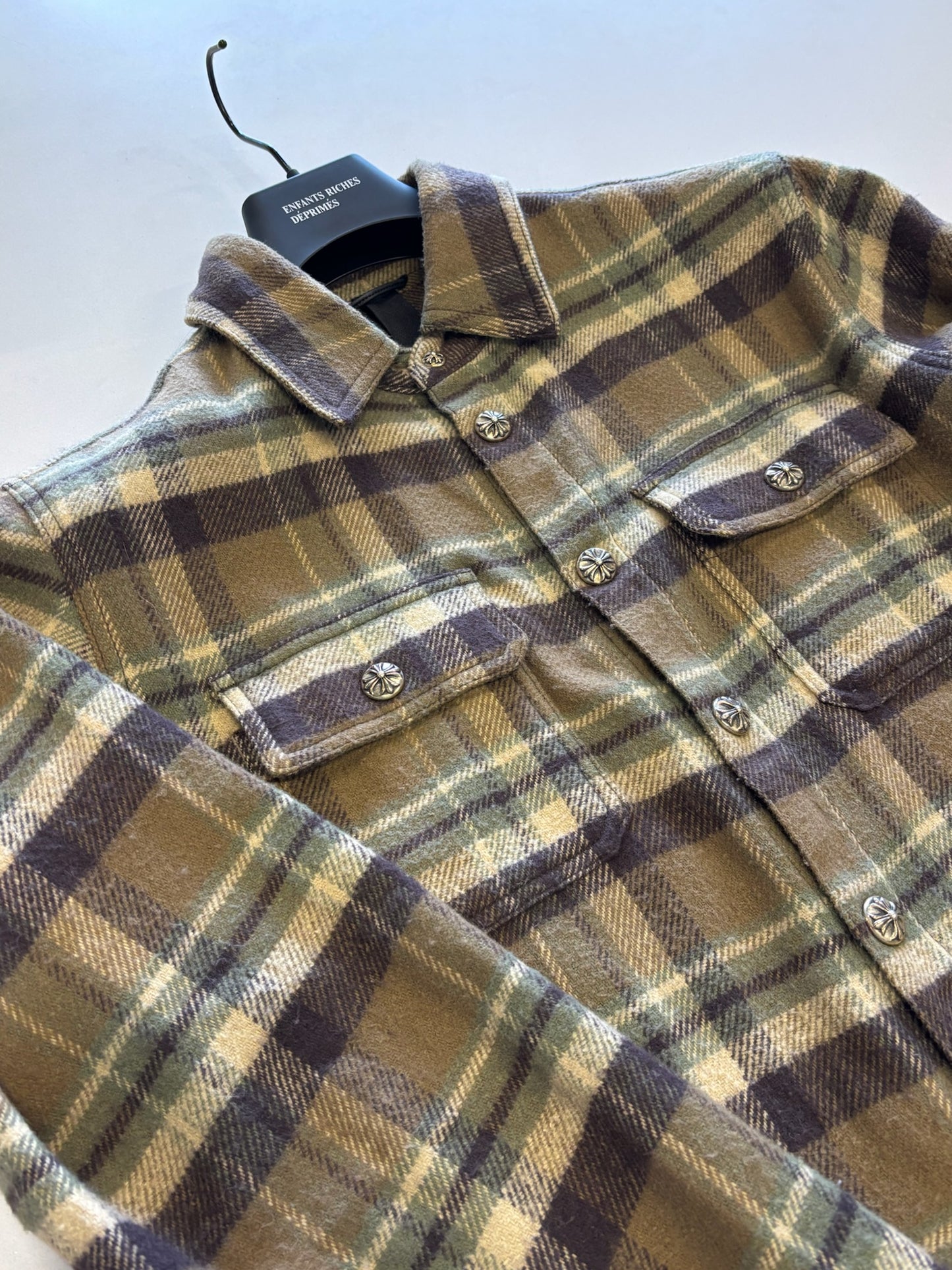 Chrome hearts checkered cashmere workdog jacket