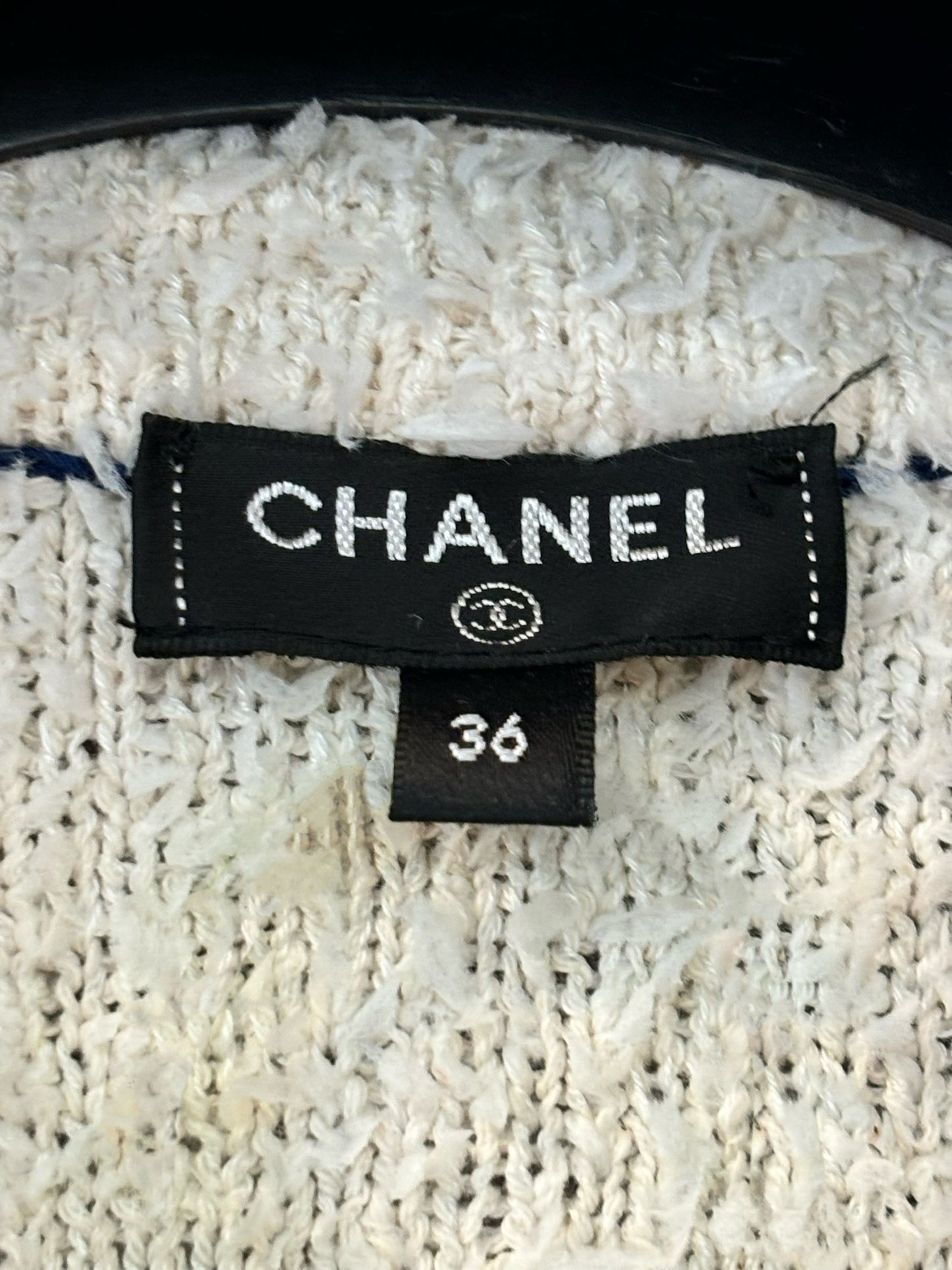 Chanel SS19 oversized varsity CC logo cropped cardigan