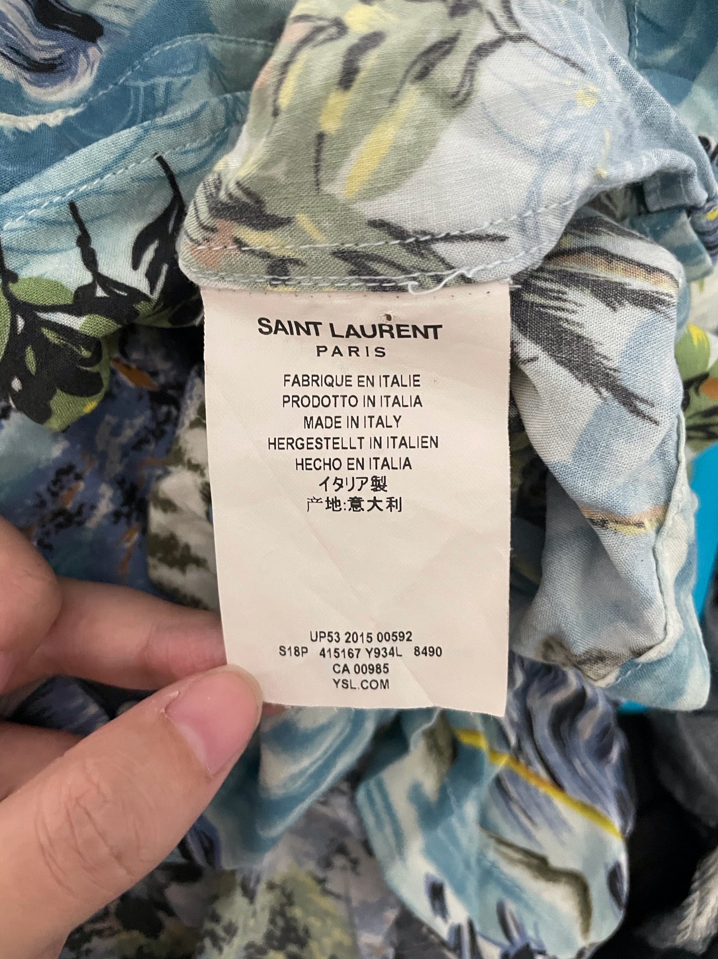Saint Laurent SS16 Hawaii shirt