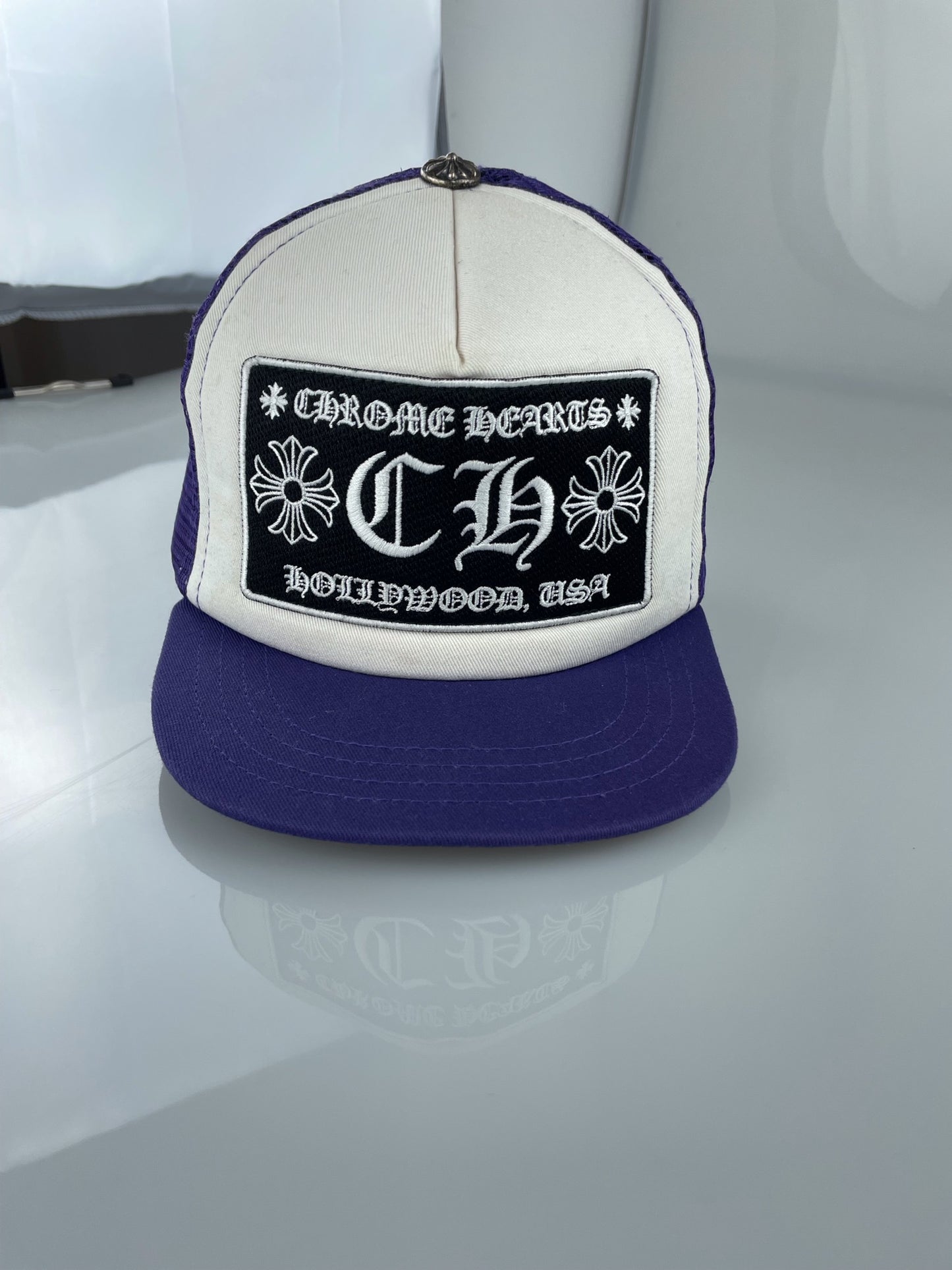 Chrome Hearts CH logo Trucker hat