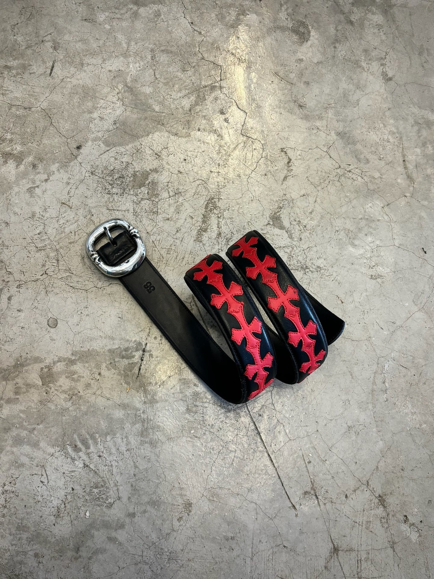 Chrome hearts red patches gunslinger belt