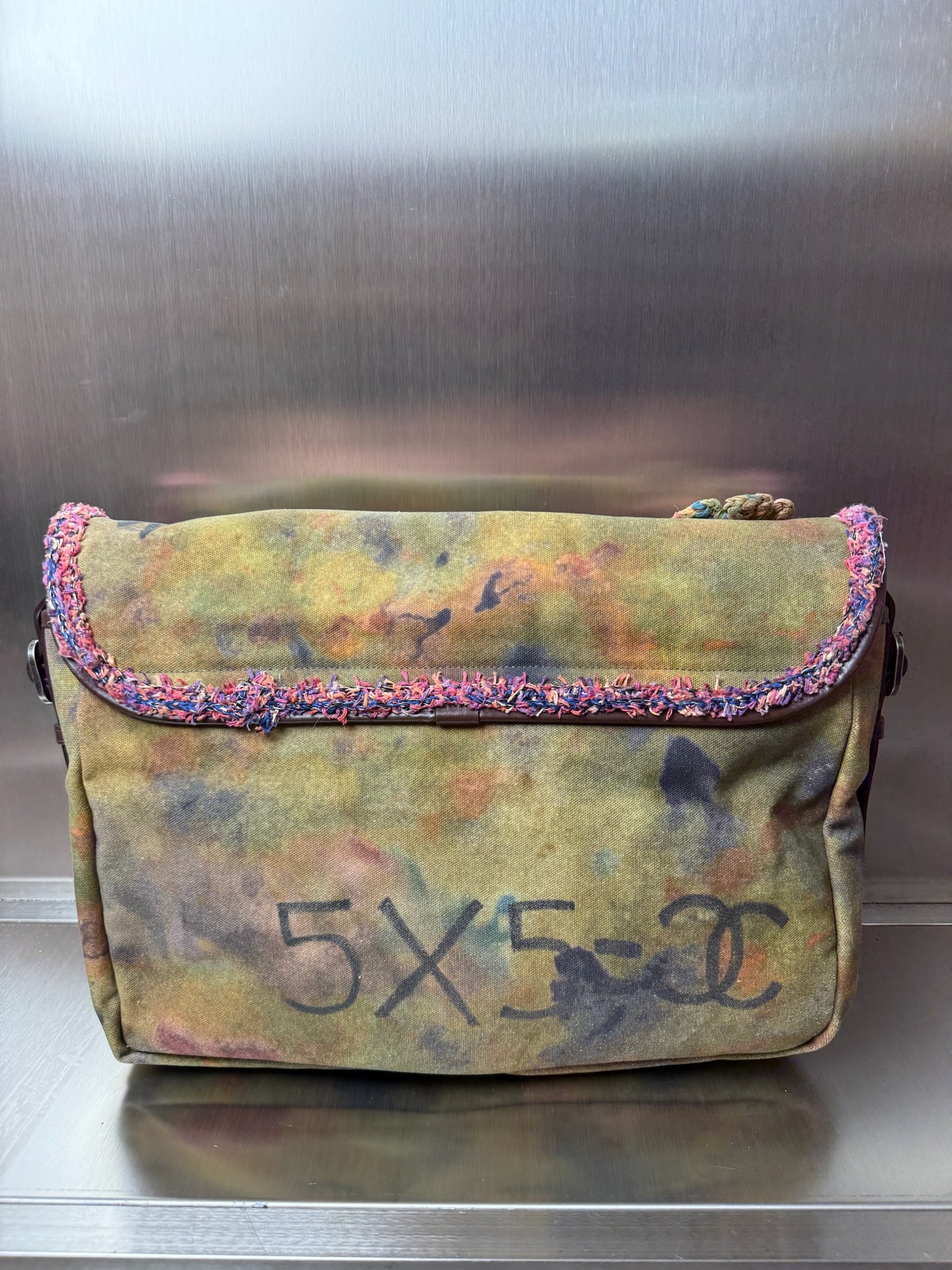 Chanel 15S on the pavements graffiti messenger bag