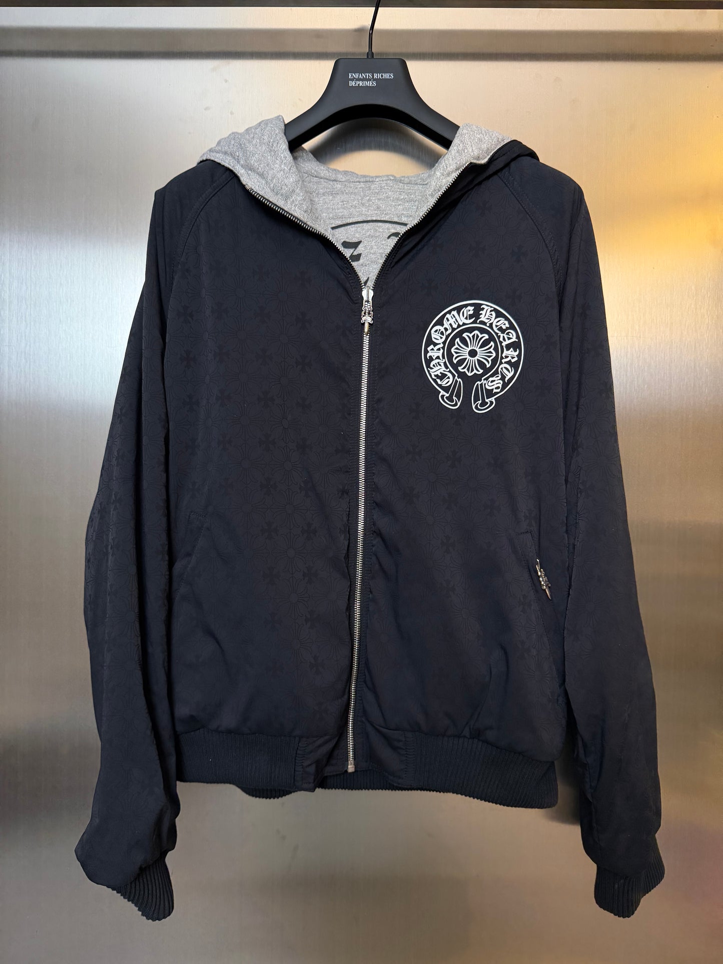 Chrome Hearts G.E.O monogram reversible bomber jacket