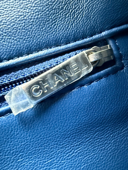Chanel Blue sequins XL maxi Classic Flap bag
