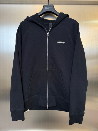 Chrome Hearts triple cross embroidery zip up hoodie