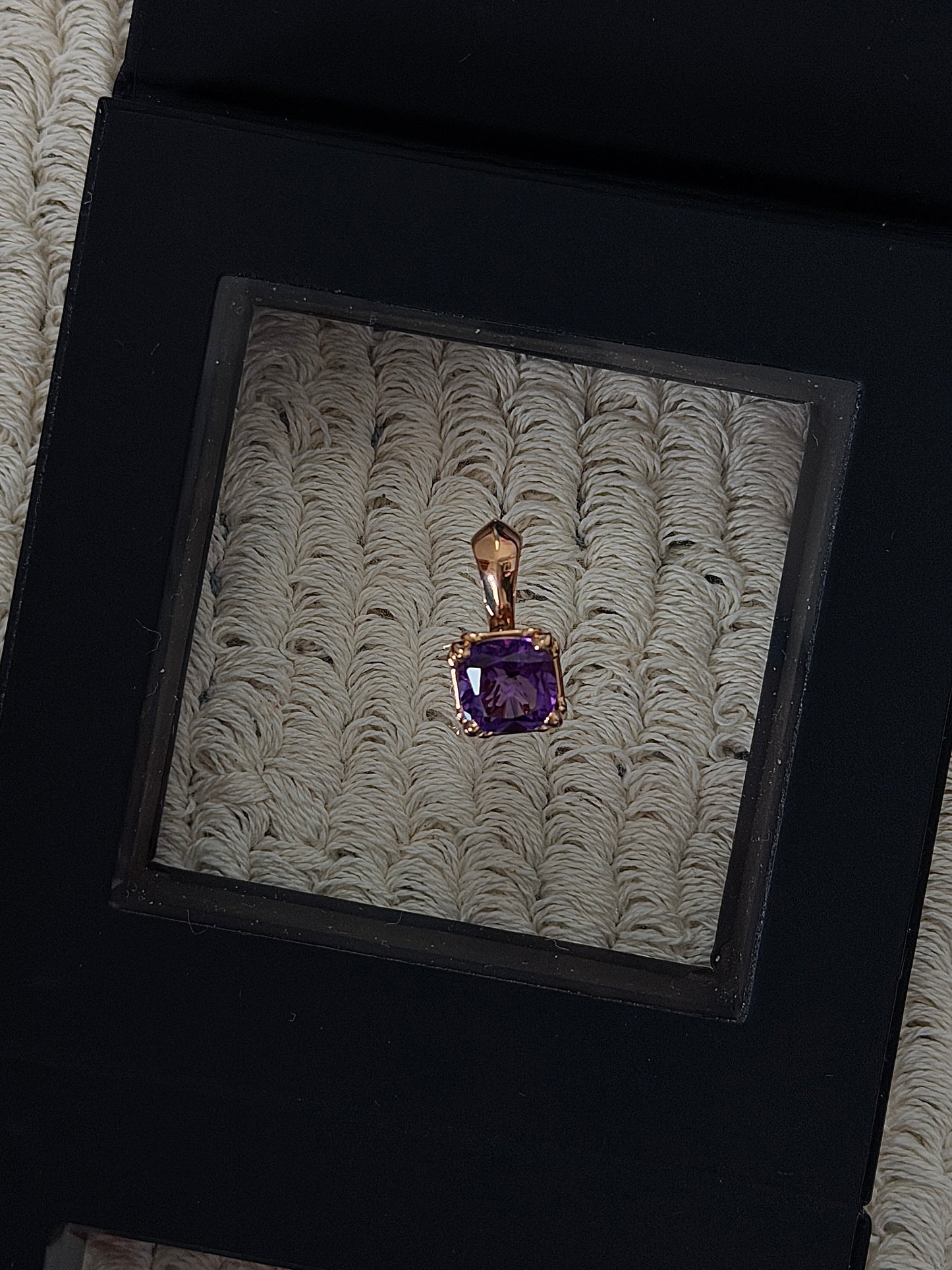 Chrome Hearts 22k Gold Cock-tail Purple Diamond Pendant