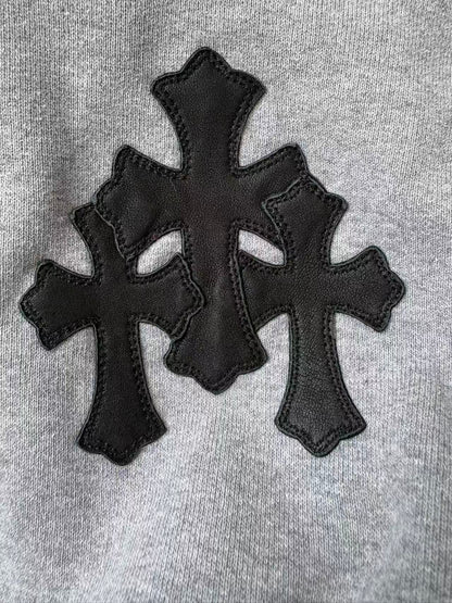 Chrome Hearts Cross patches half zip PaperJam hoodie
