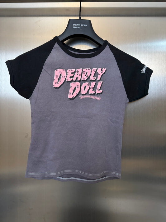 Chrome Hearts Deadly Doll Grey Baby Tee