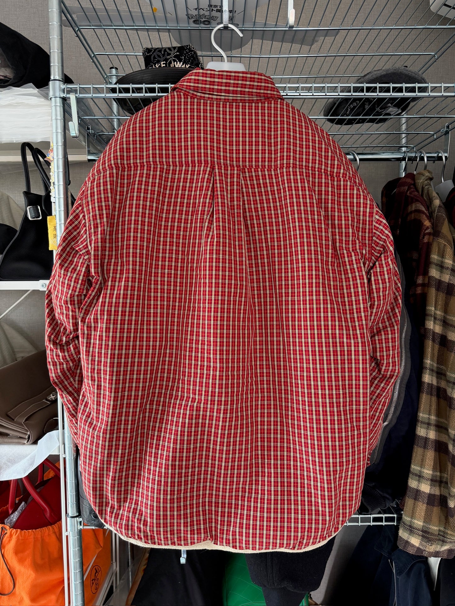 Vetements Aw17 padded shearling shirt