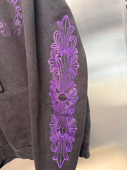 Chrome Hearts Friends&Family Purple Glitter Hoodie