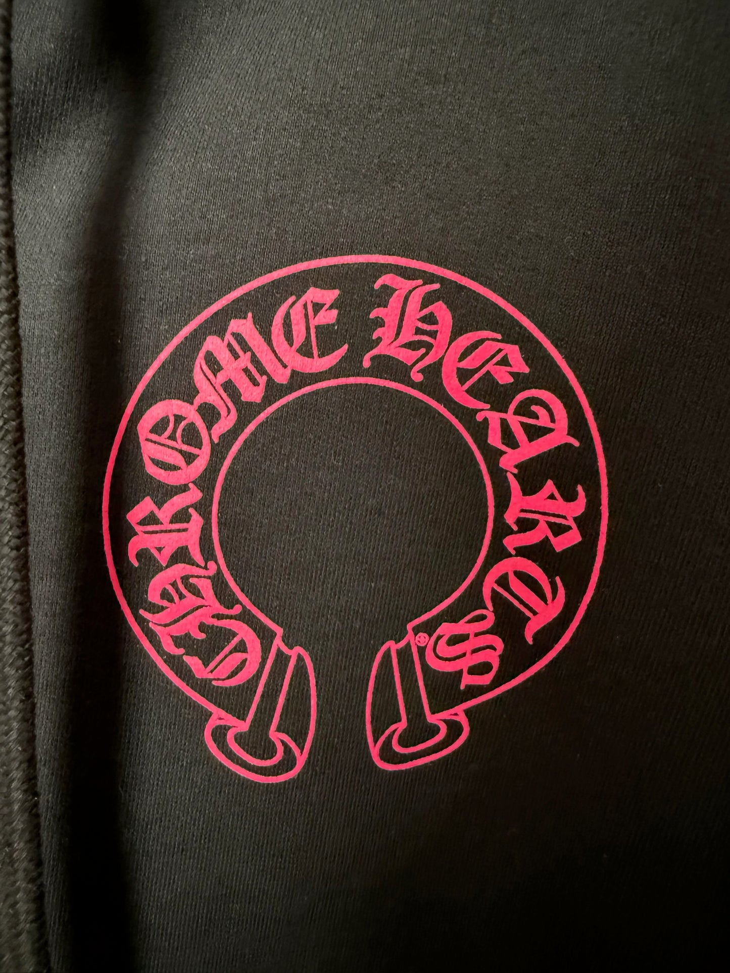 Chrome Hearts Black pink horseshoe zip up