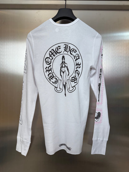 Chrome Hearts Deadly Doll White Thermal Shirt