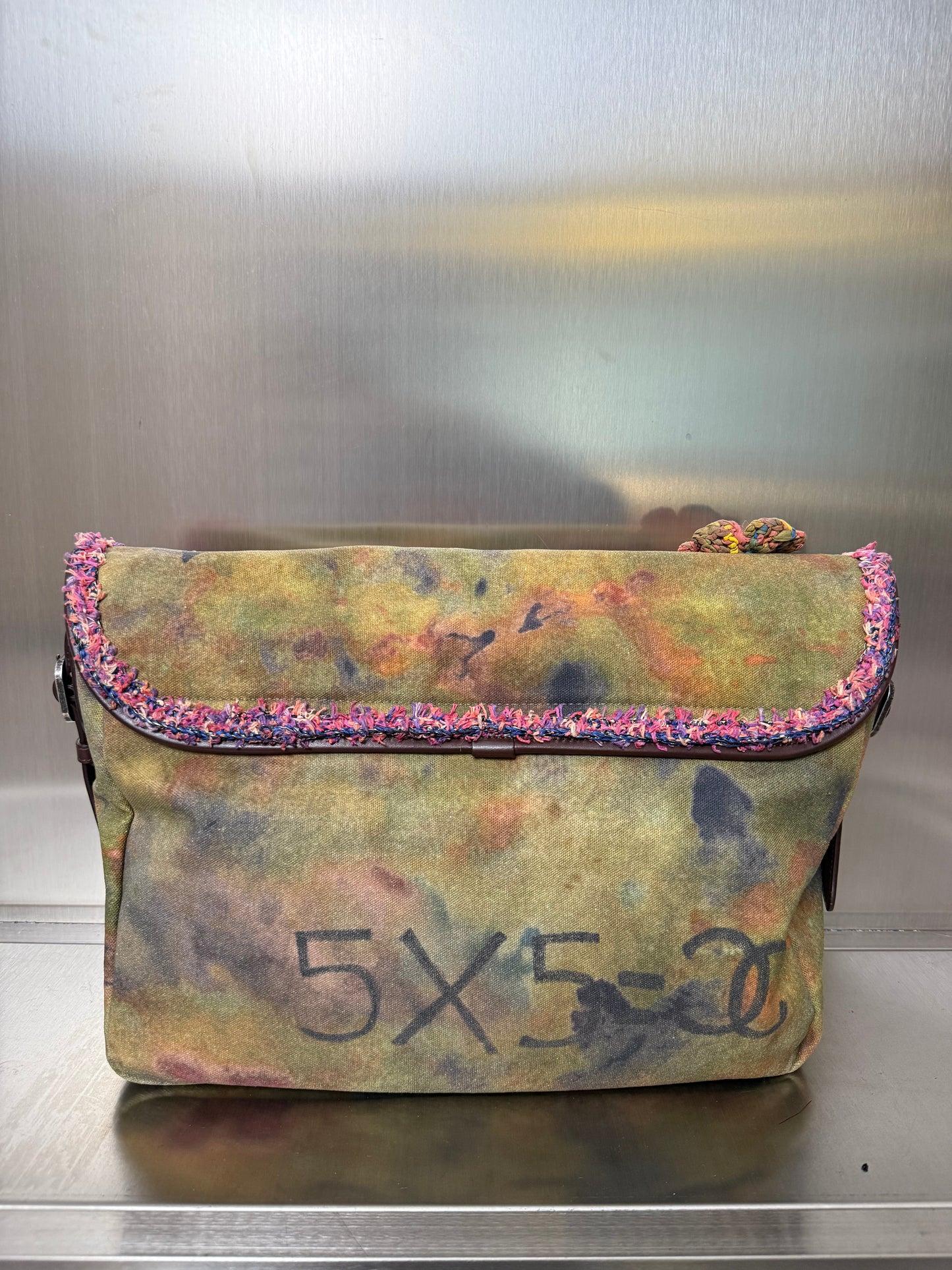 Chanel 15S on the pavements graffiti messenger bag