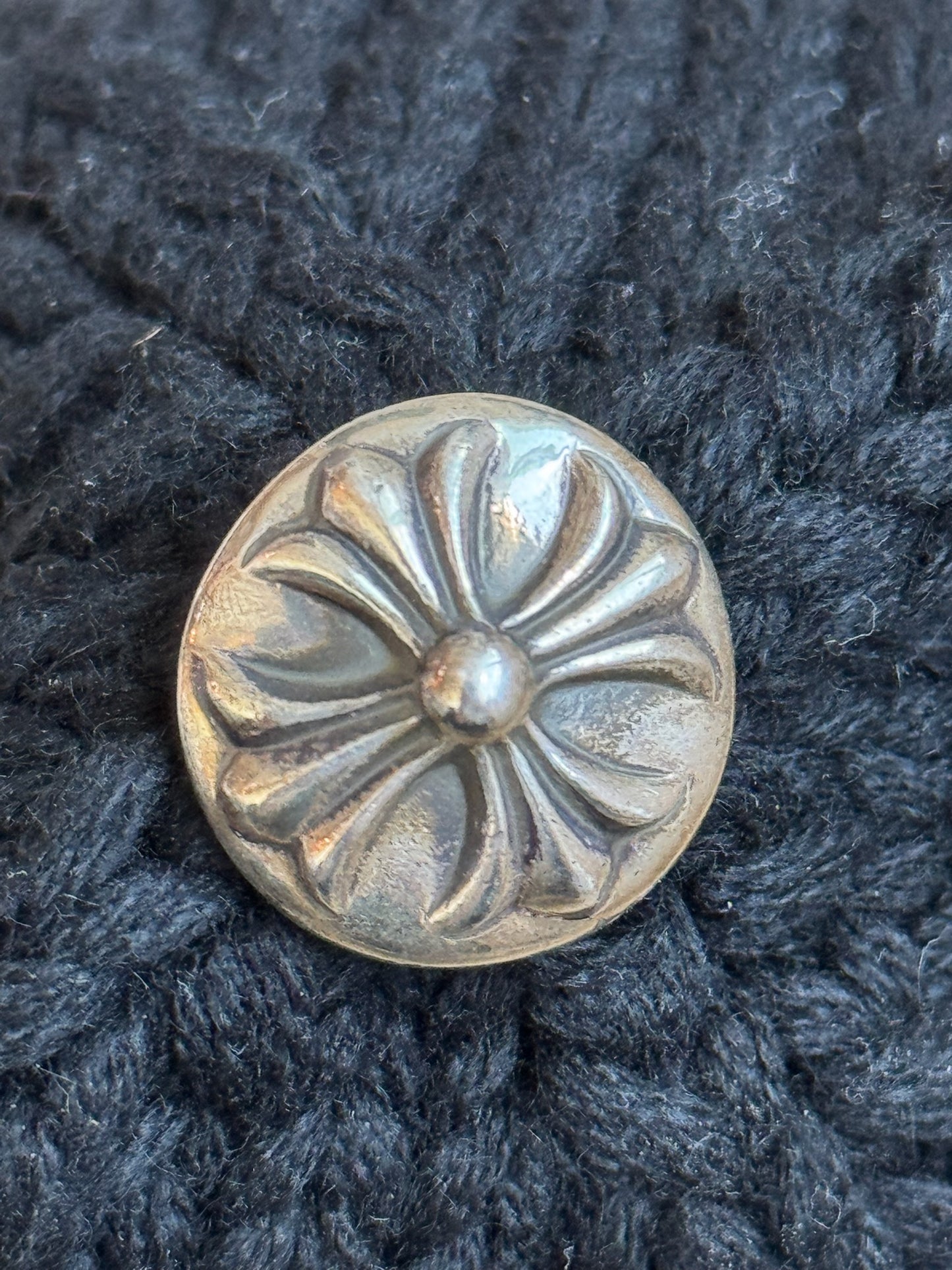 Chrome Hearts Cross Patch with Cross Silver Cashmere Beanie