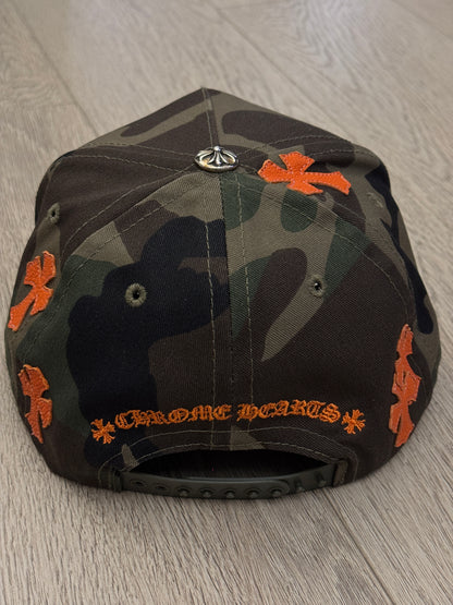 Chrome Hearts Camo Orange Patches hat
