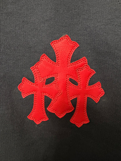 Chrome Hearts PaperJam Navy Zip Up Red Cross Patches