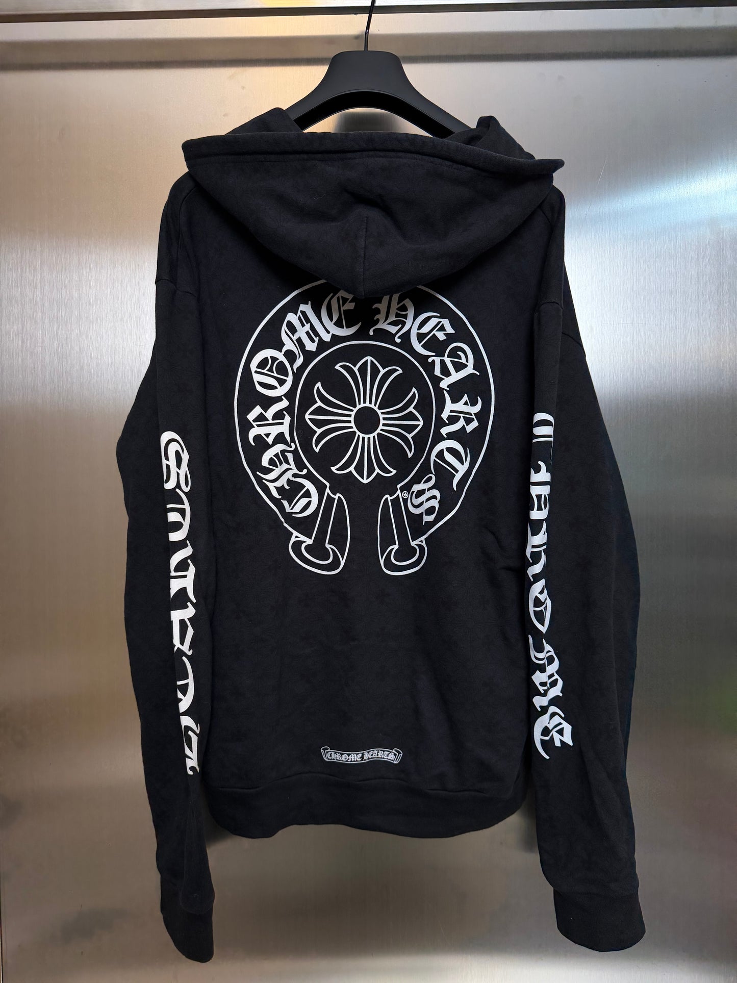 Chrome Hearts monogram horseshoe zip up hoodie