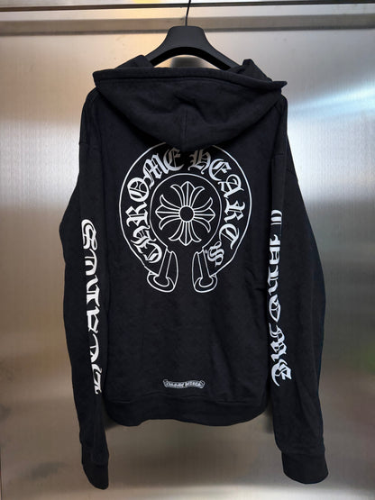 Chrome Hearts monogram horseshoe zip up hoodie