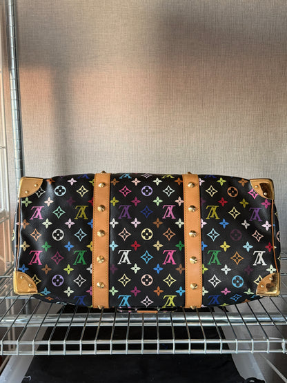 Louis Vuitton X Takashi Murakami Black Multicolor Monogram Keepall 45 Travelbag