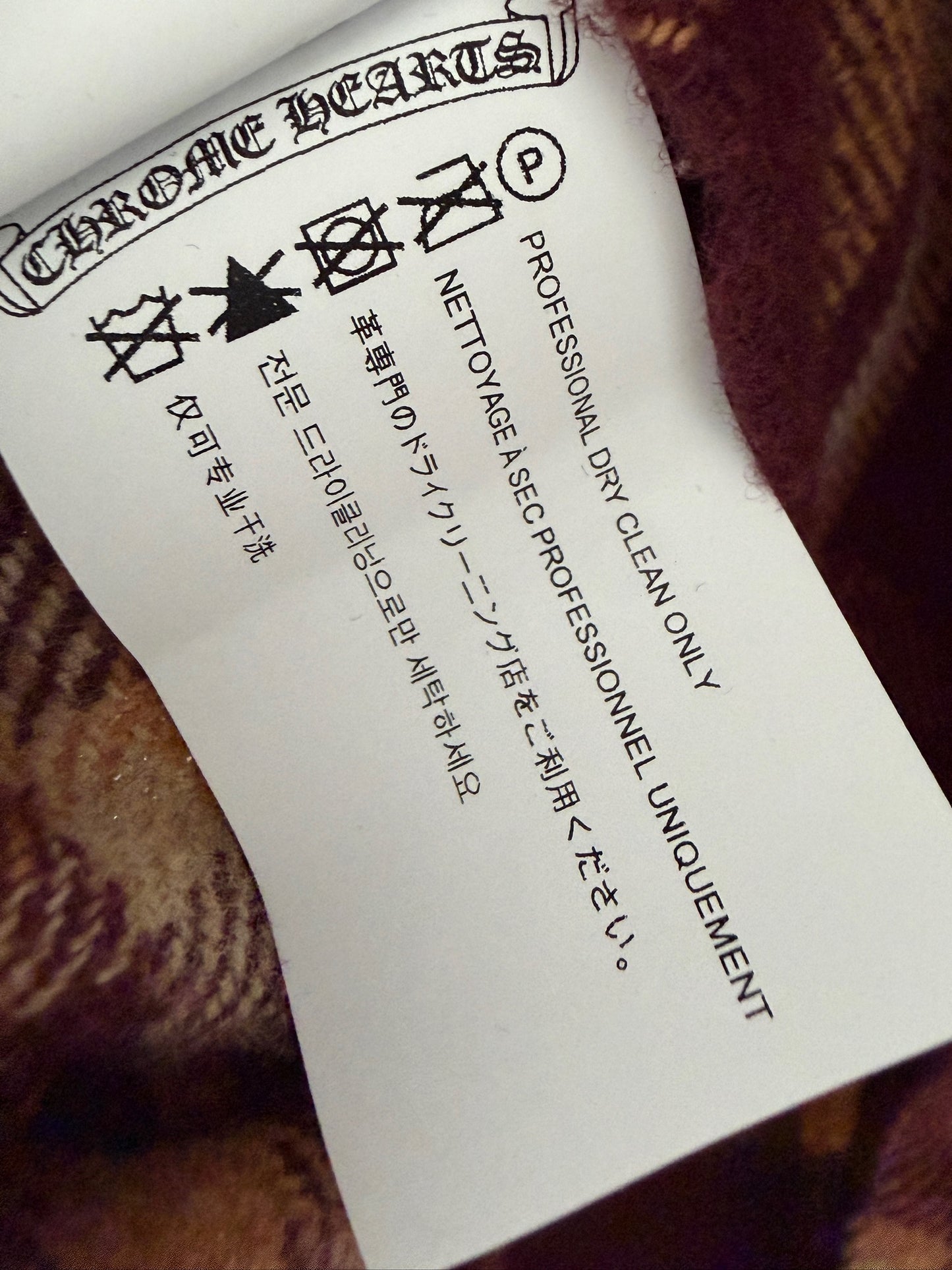 Chrome Hearts Red Workdog Flannel Button Ups Shirt
