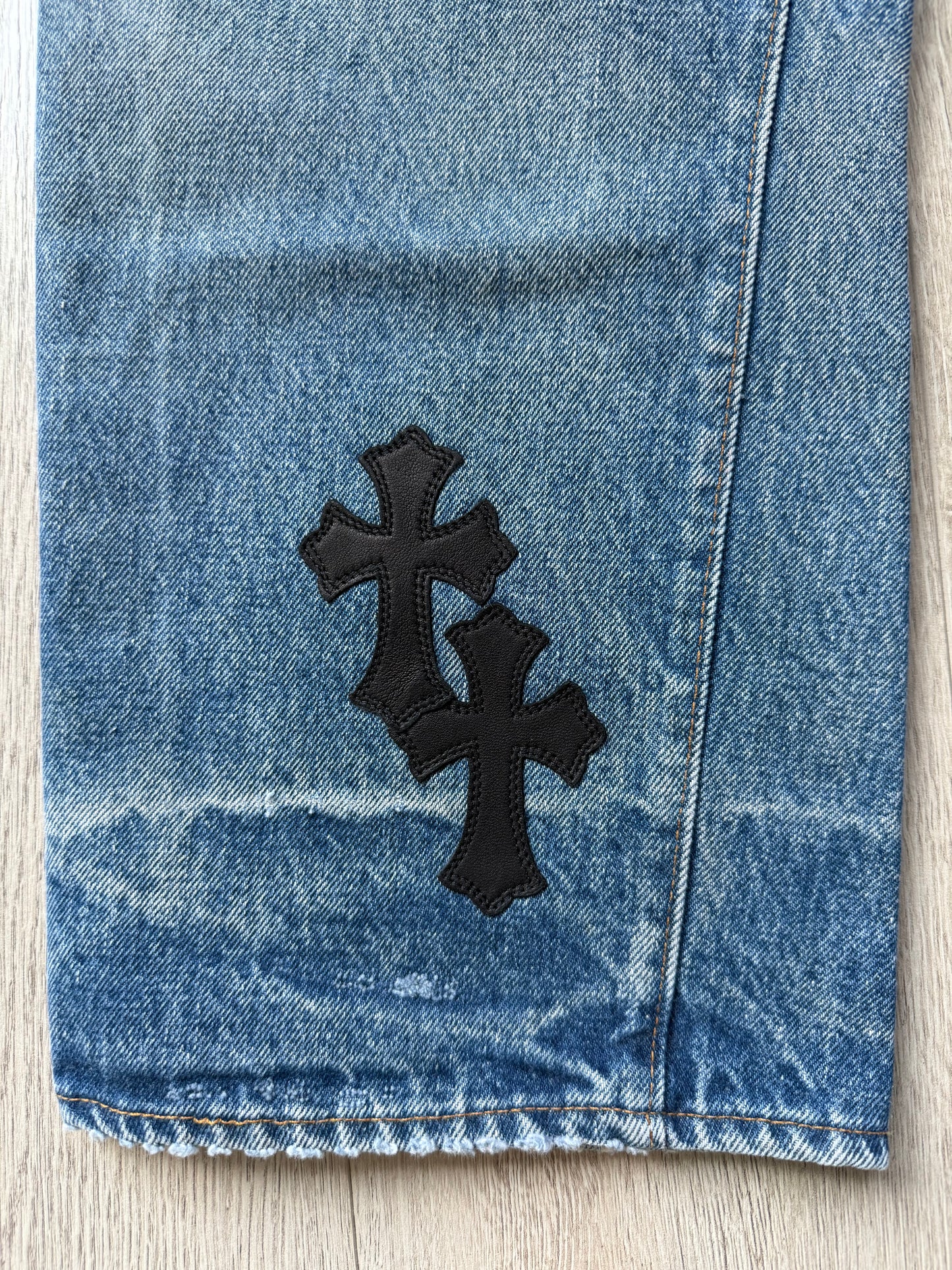 CHROME HEARTS PATCHES WORK Levis 501 DENIM JEANS SZ36