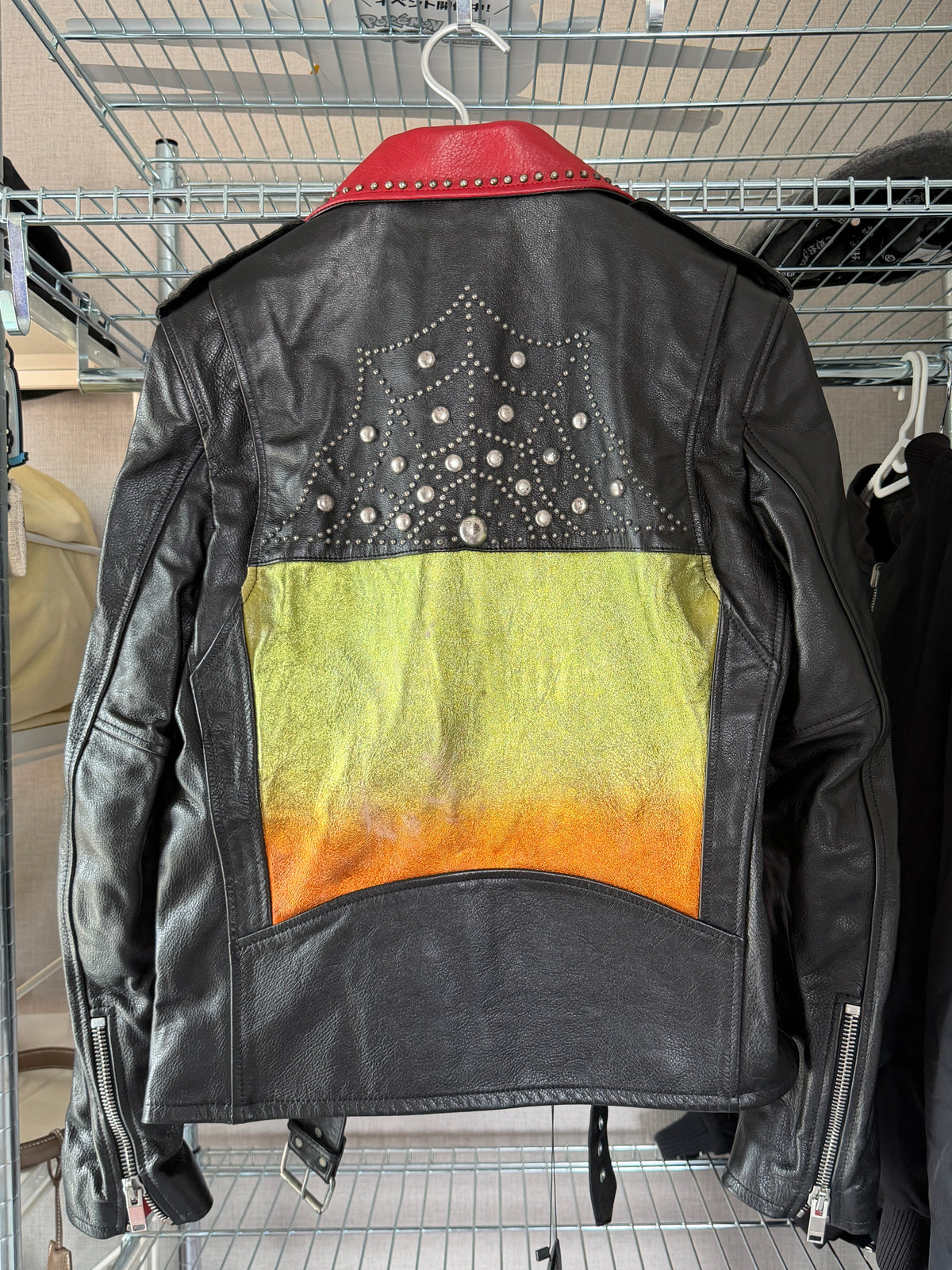 Saint Laurent SS15 Motorcycle Degrade Sunset Leather Jacket
