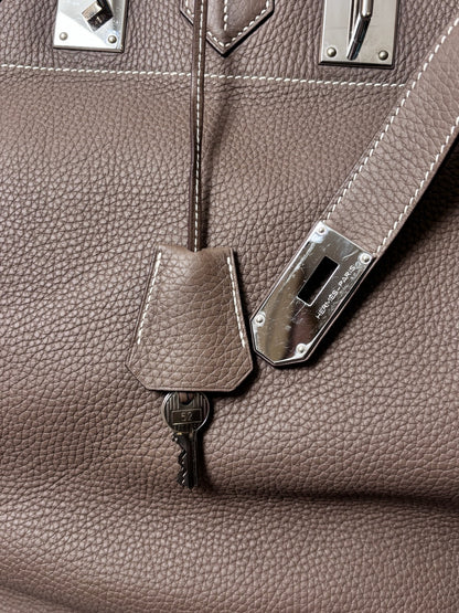 Hermes HAC 50 Etoupe Togo Leather Palladium SHW