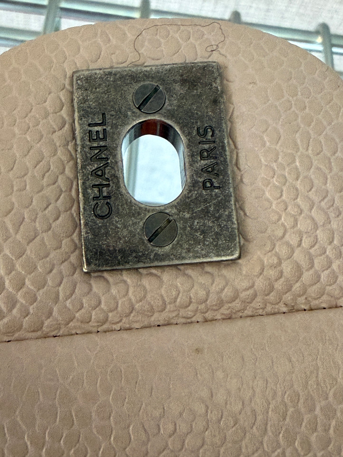 Chanel 2016 Caviar Leather Light Pink Medium Classic Flap