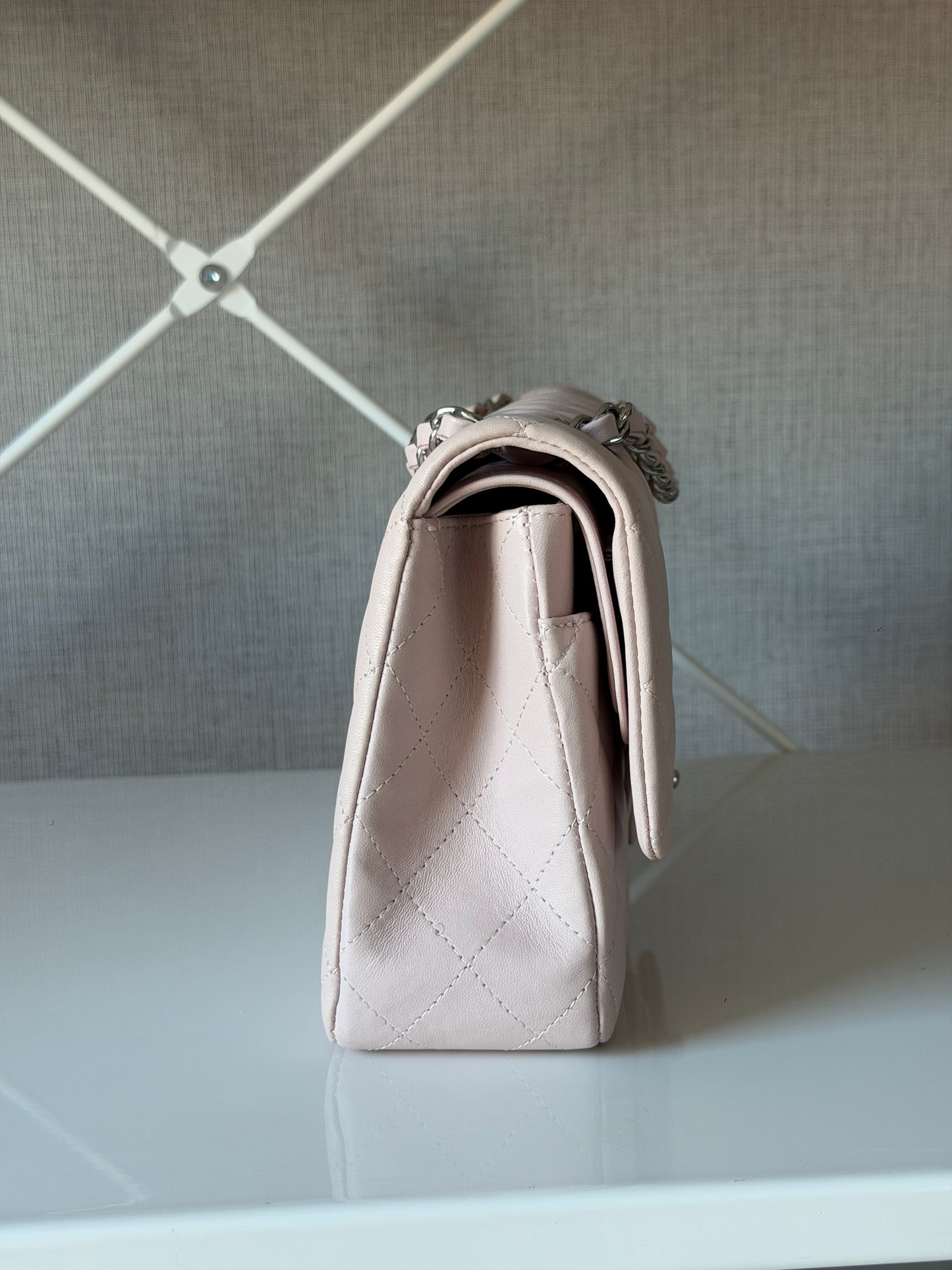 Chanel 2014S Light Pink Lambskin Medium Classic Flap