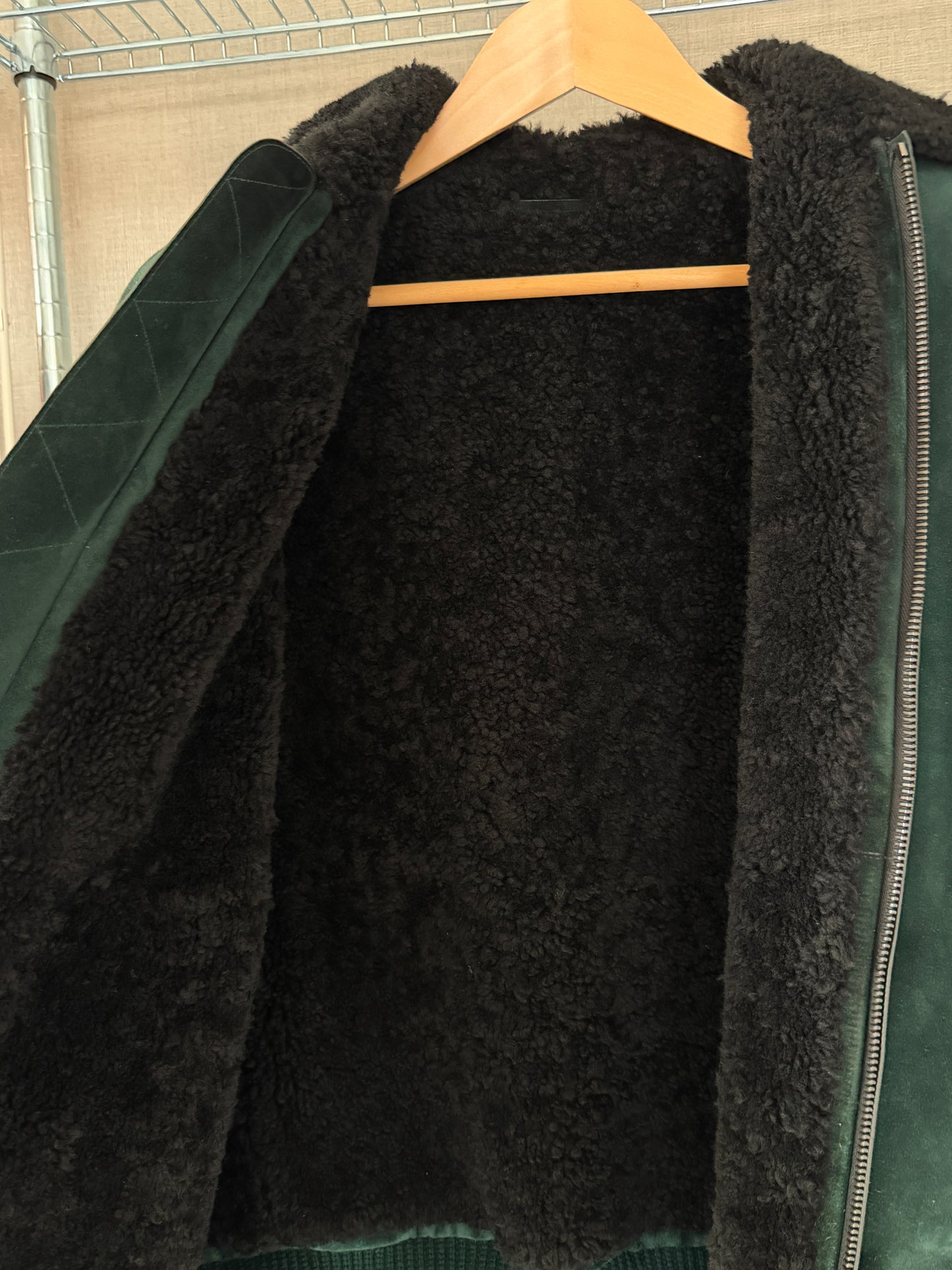 Berluti FW18 Haider Ackermann Lizard Collar Shearling Jacket