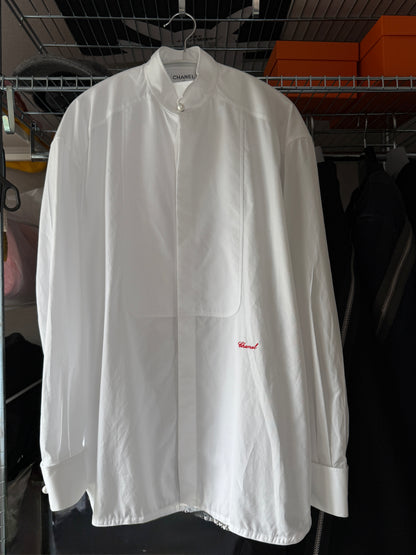 Chanel 26SS Charvet White Tuxedo Long Sleeves Shirt