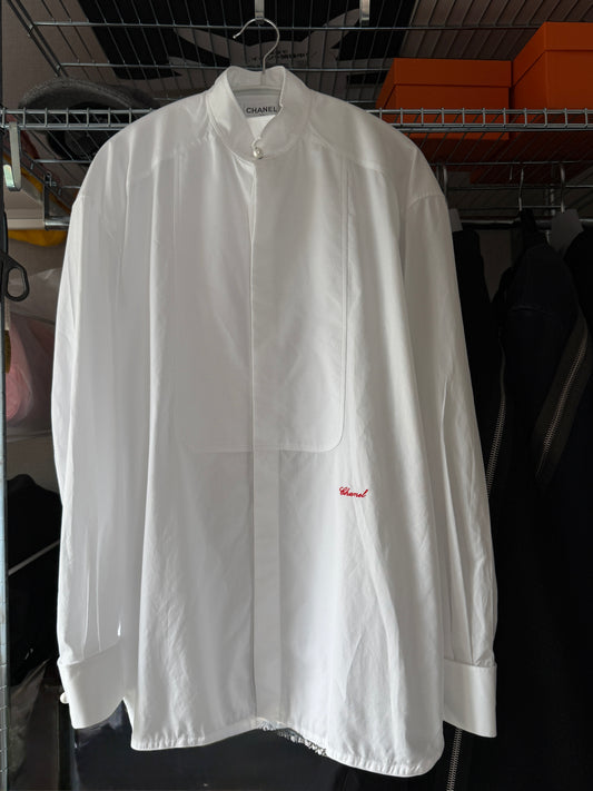 Chanel 26SS Charvet White Tuxedo Long Sleeves Shirt