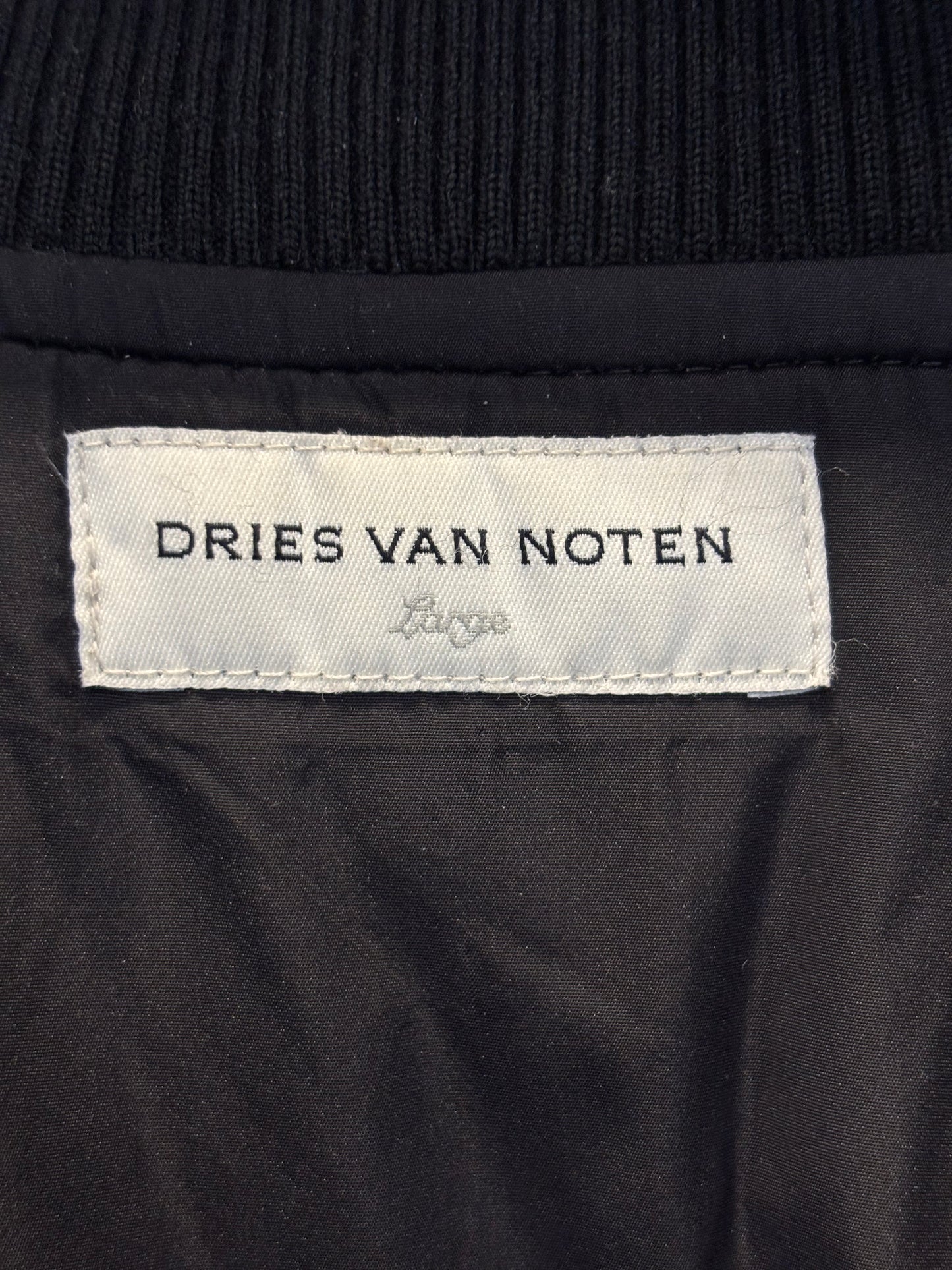 Dries Van Noten AW14 Backzip Wool Bomber Jacket