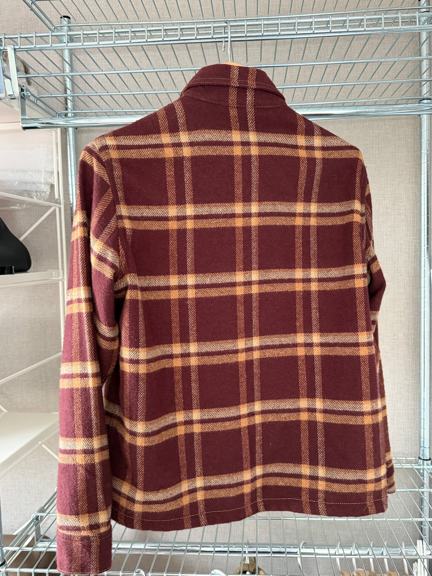 Chrome Hearts Red Workdog Flannel Button Ups Shirt
