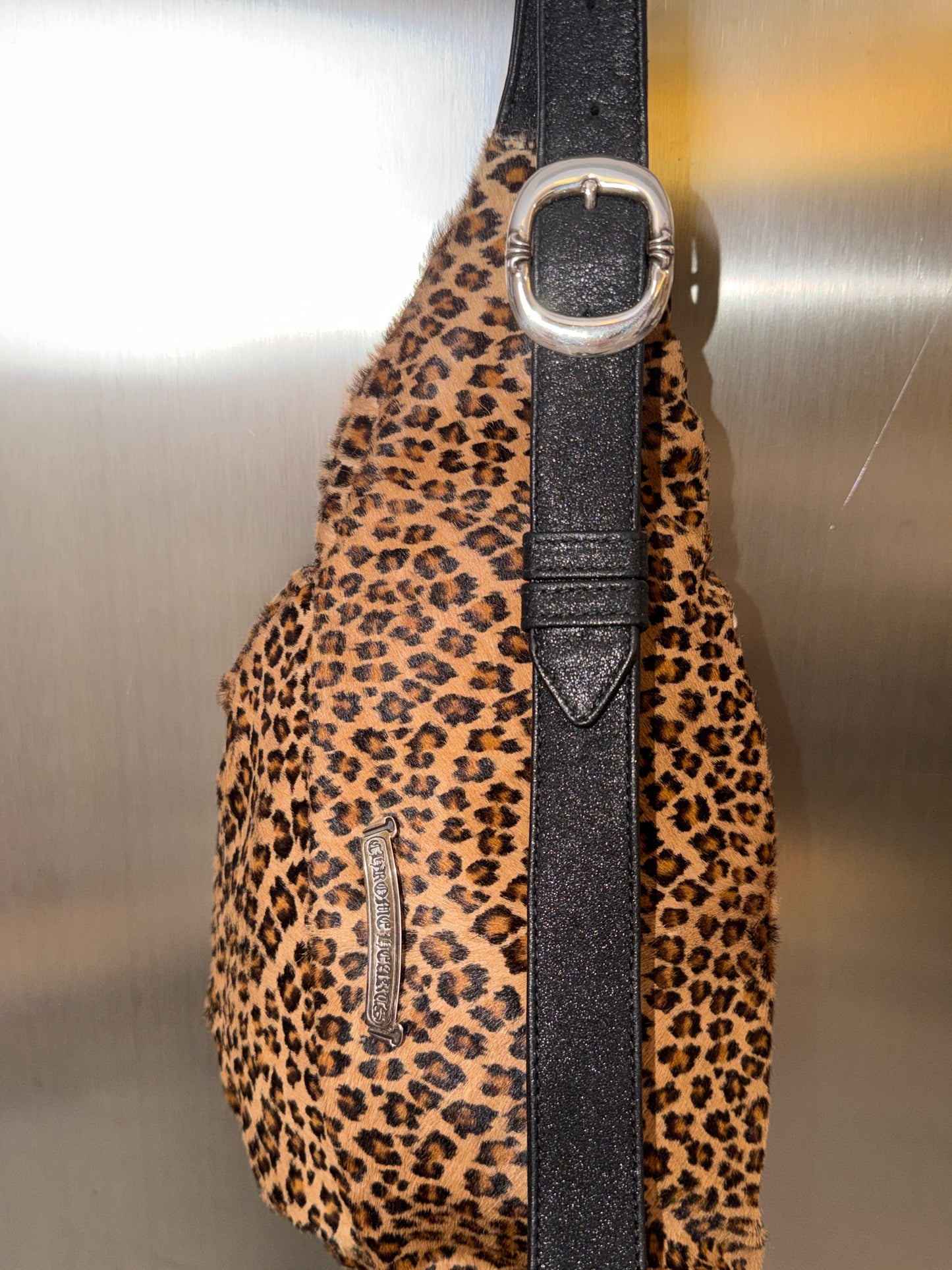 Chrome Hearts Large Cheetah Pony Hair Snat Pack Bag