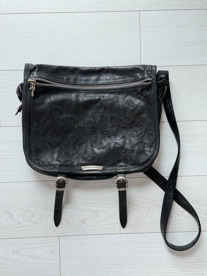 Chrome Hearts cross patches messenger bag