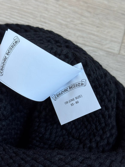 Chrome Hearts Cross Patch with Cross Silver Cashmere Beanie