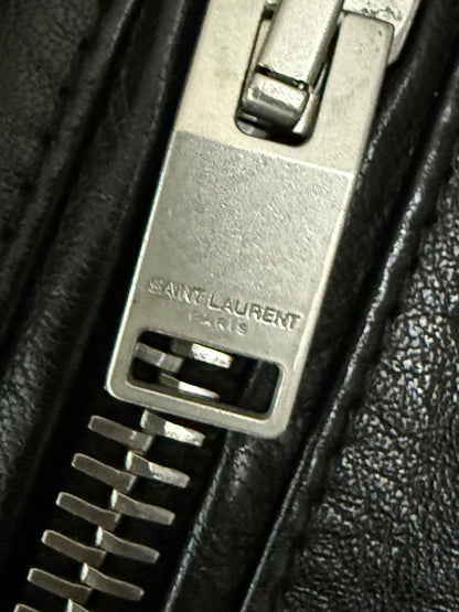 Saint Laurent Paris SS14 multi zip moto leather jacket