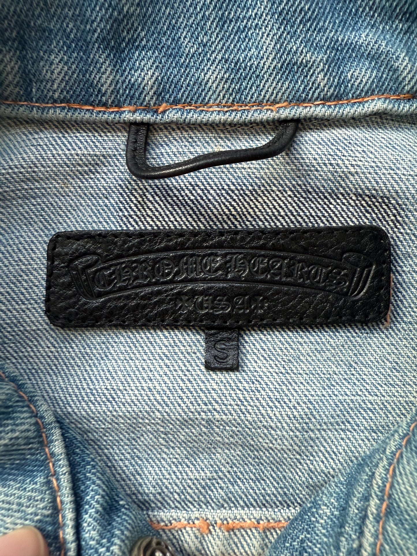 Chrome Hearts Cross Patches light wash Levi’s Denim Jacket
