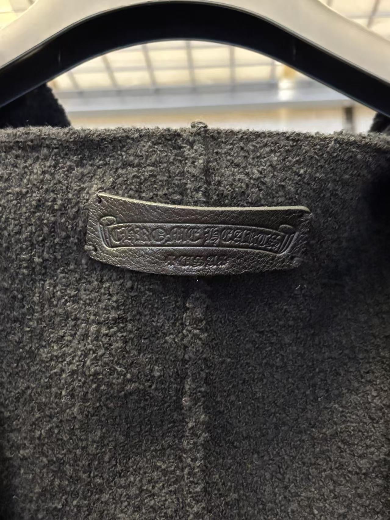 Chrome Hearts pony hair cross patches pima cotton robe coat