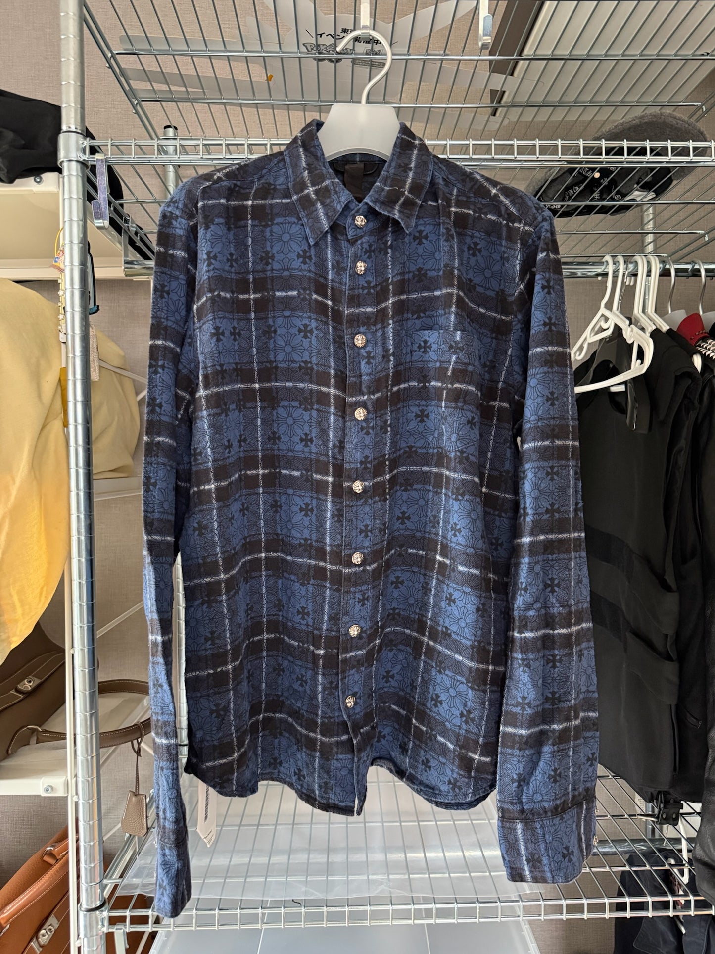 Chrome Hearts monogram cross patches shirt