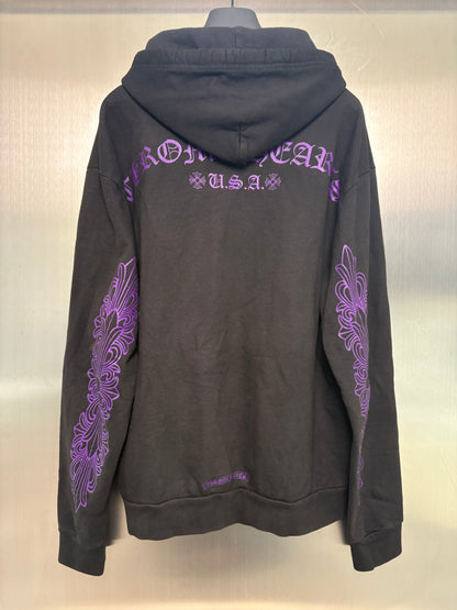 Chrome Hearts Friends&Family Purple Glitter Hoodie
