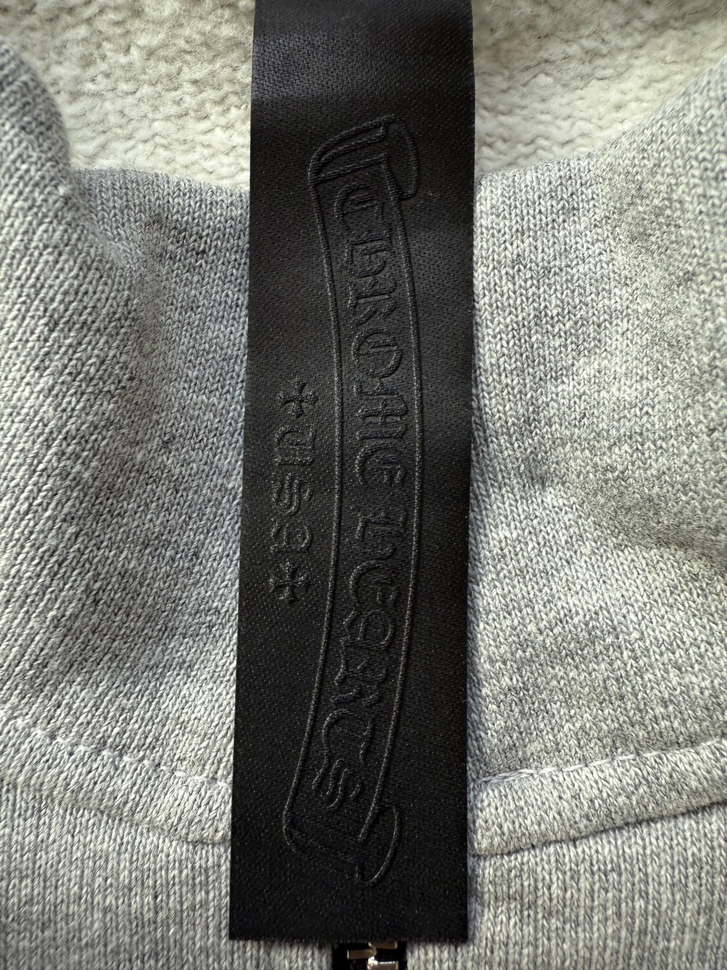 Chrome Hearts paperjam cross patches half zip sweatshirt