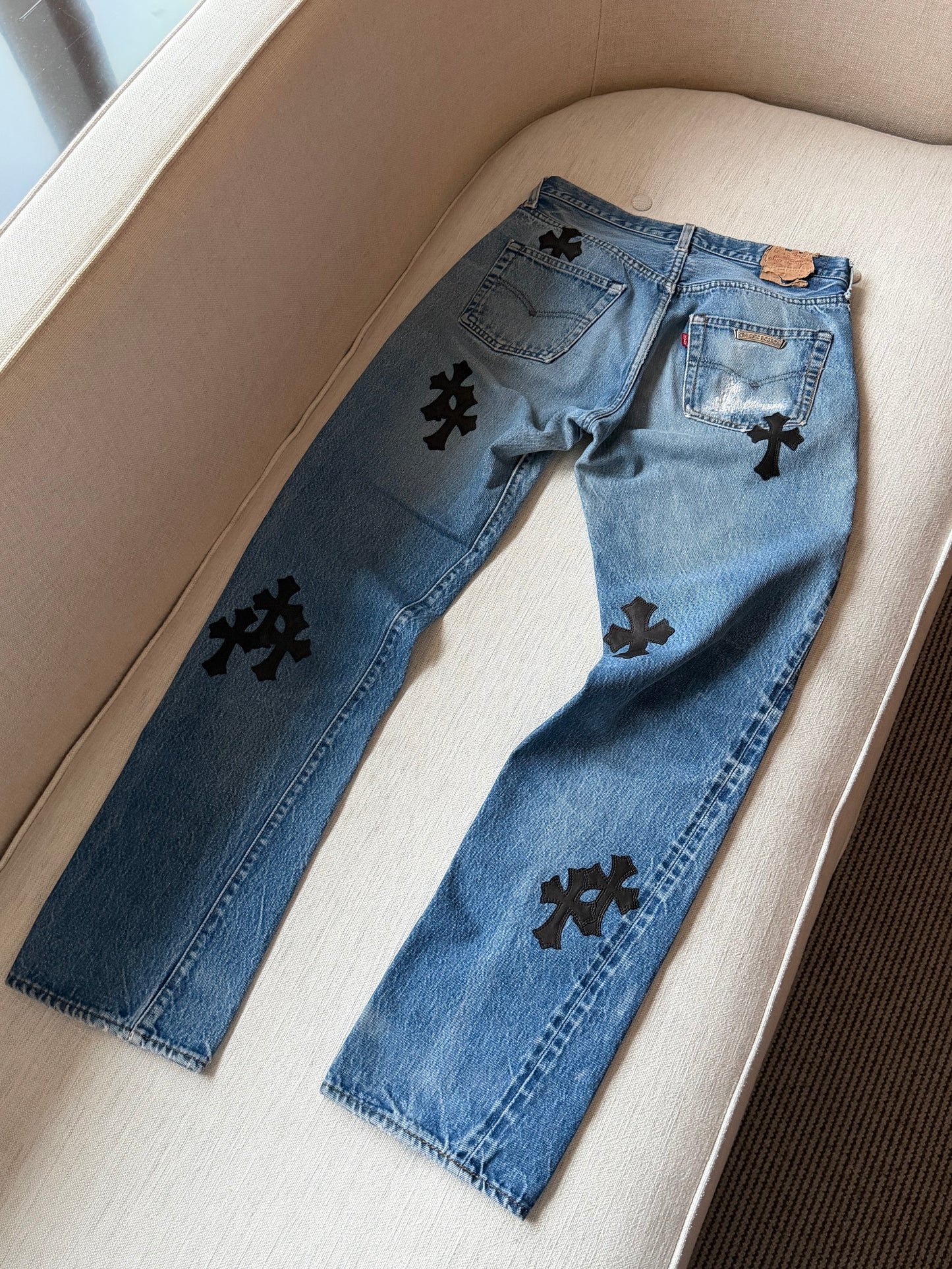 Chrome Hearts Levis 501 cross patches Denim Jeans