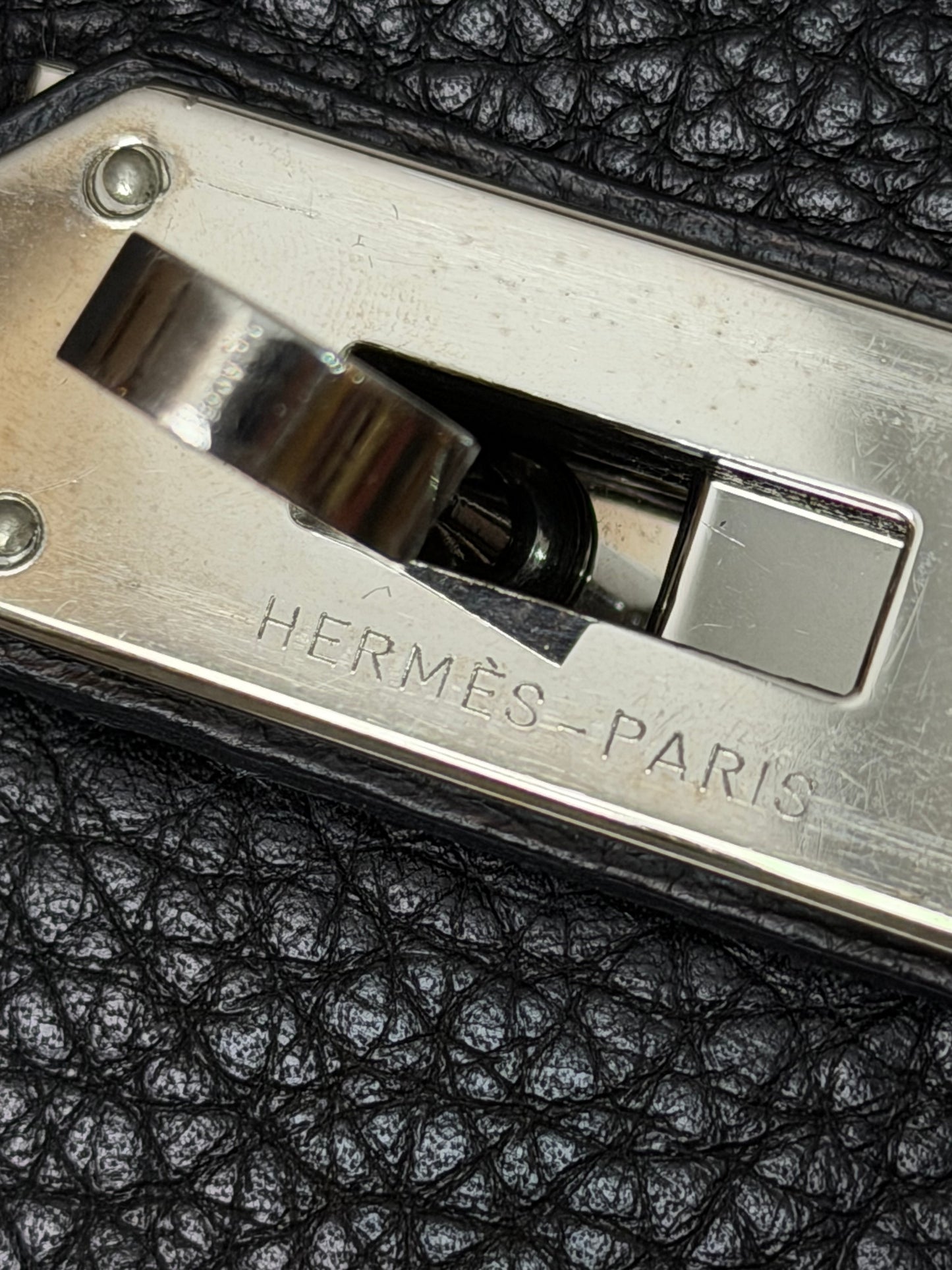Hermes Kelly 50 Black Taurillon Clemence Leather Palladium Hardware Handbag